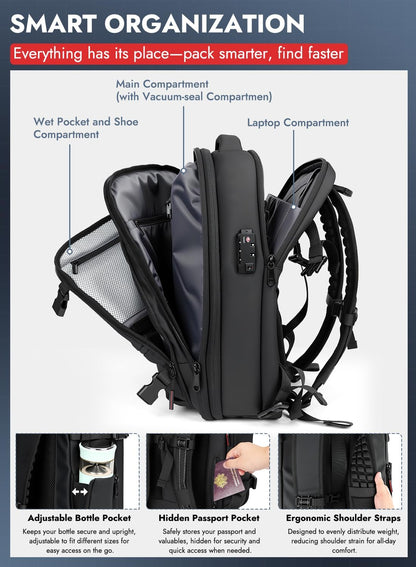 Travel Vacuum Backpack with Pump